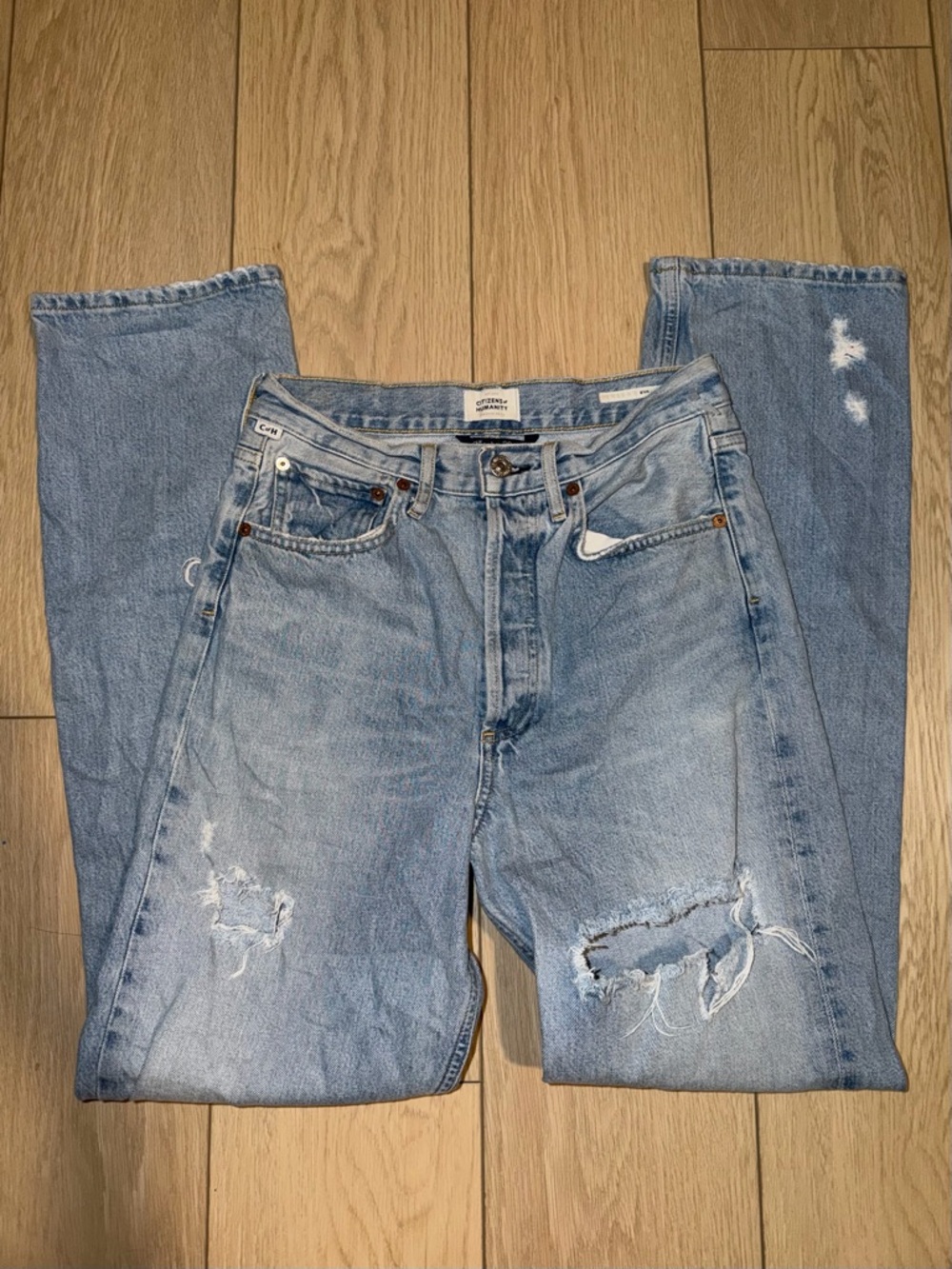 Citizens of Humanity Eva Light Blue Distressed Women’s Jeans Vintage Premium